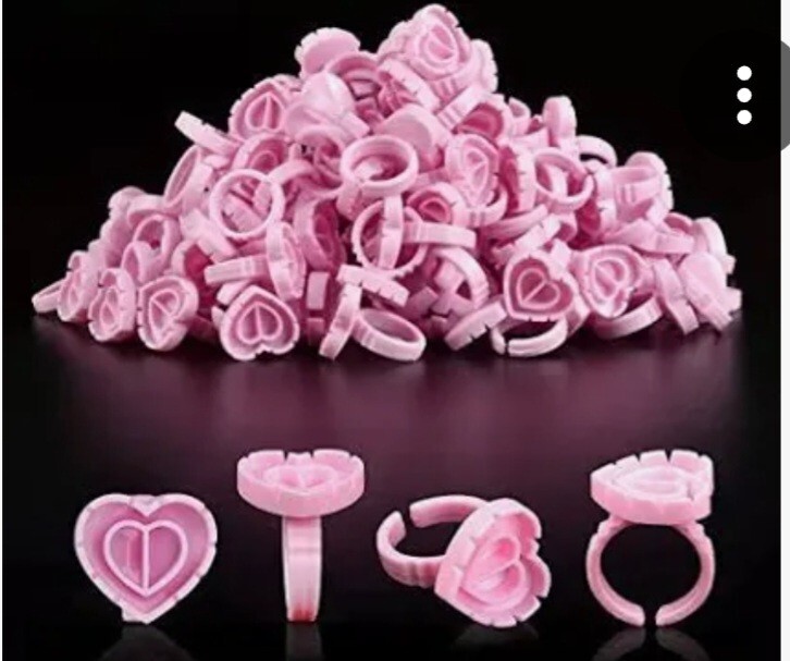 INFILILA Disposable Glue Rings For Eyelash Extensions~ 100 PCS
