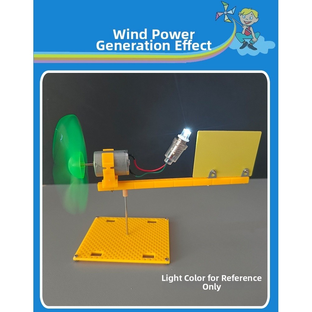 For Science Education Wind Turbine - 8V DC Output Drives E10 LED Light