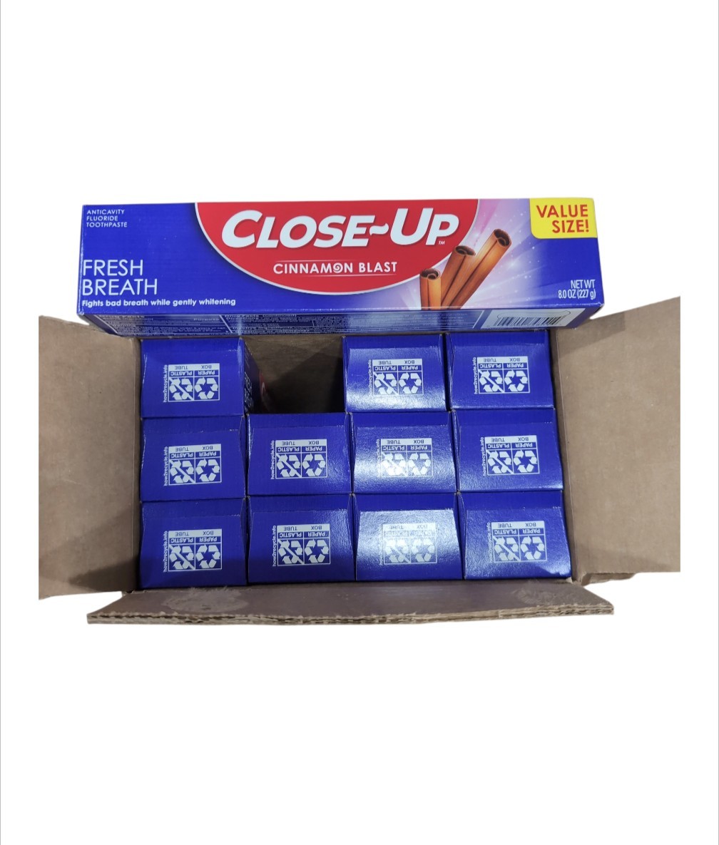 12 Pack Close Up Cinnamon Toothpaste 8 Oz Each Whitening Fresh Breath 3/27 case