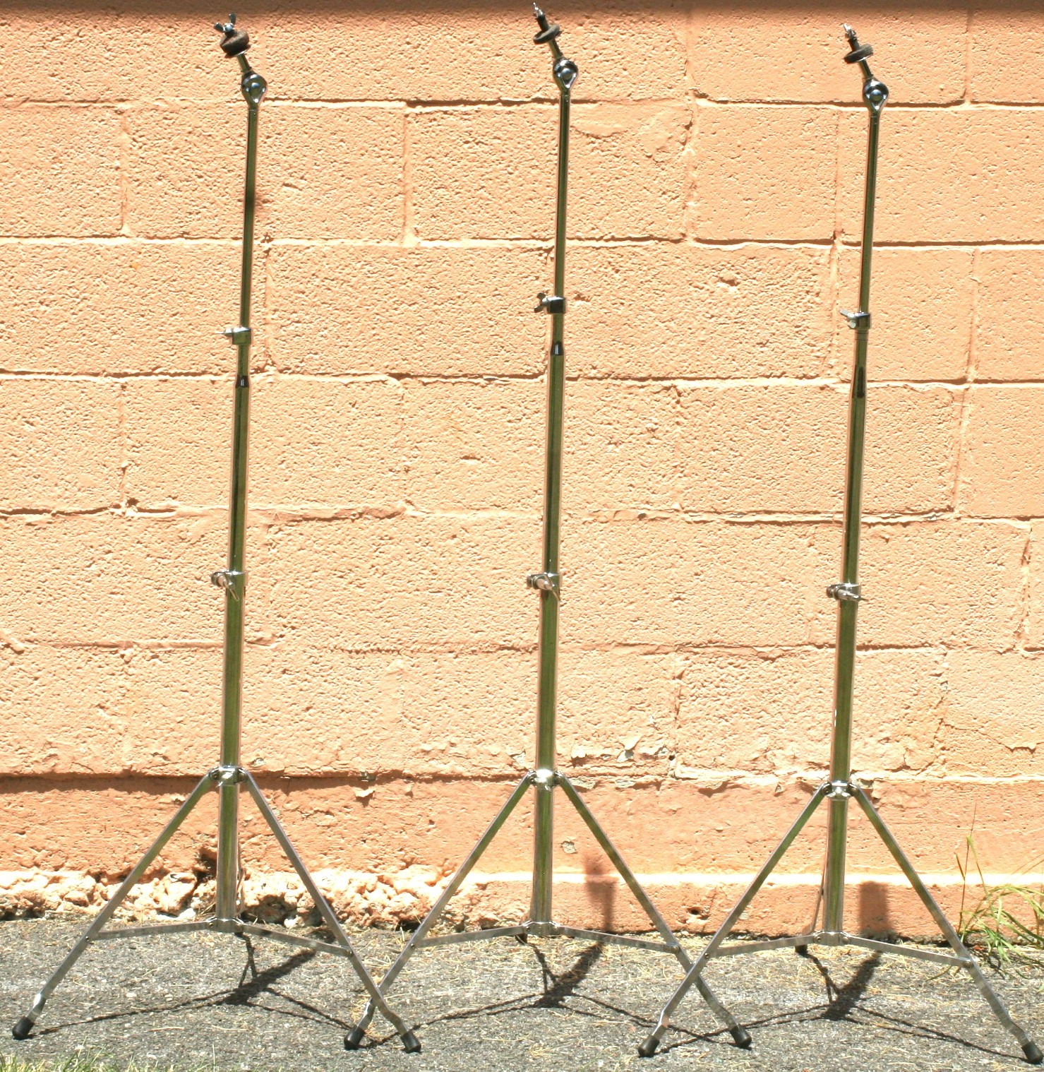 Set of 3 Ludwig Vintage 1971 Atlas #1402 Cymbal Stands