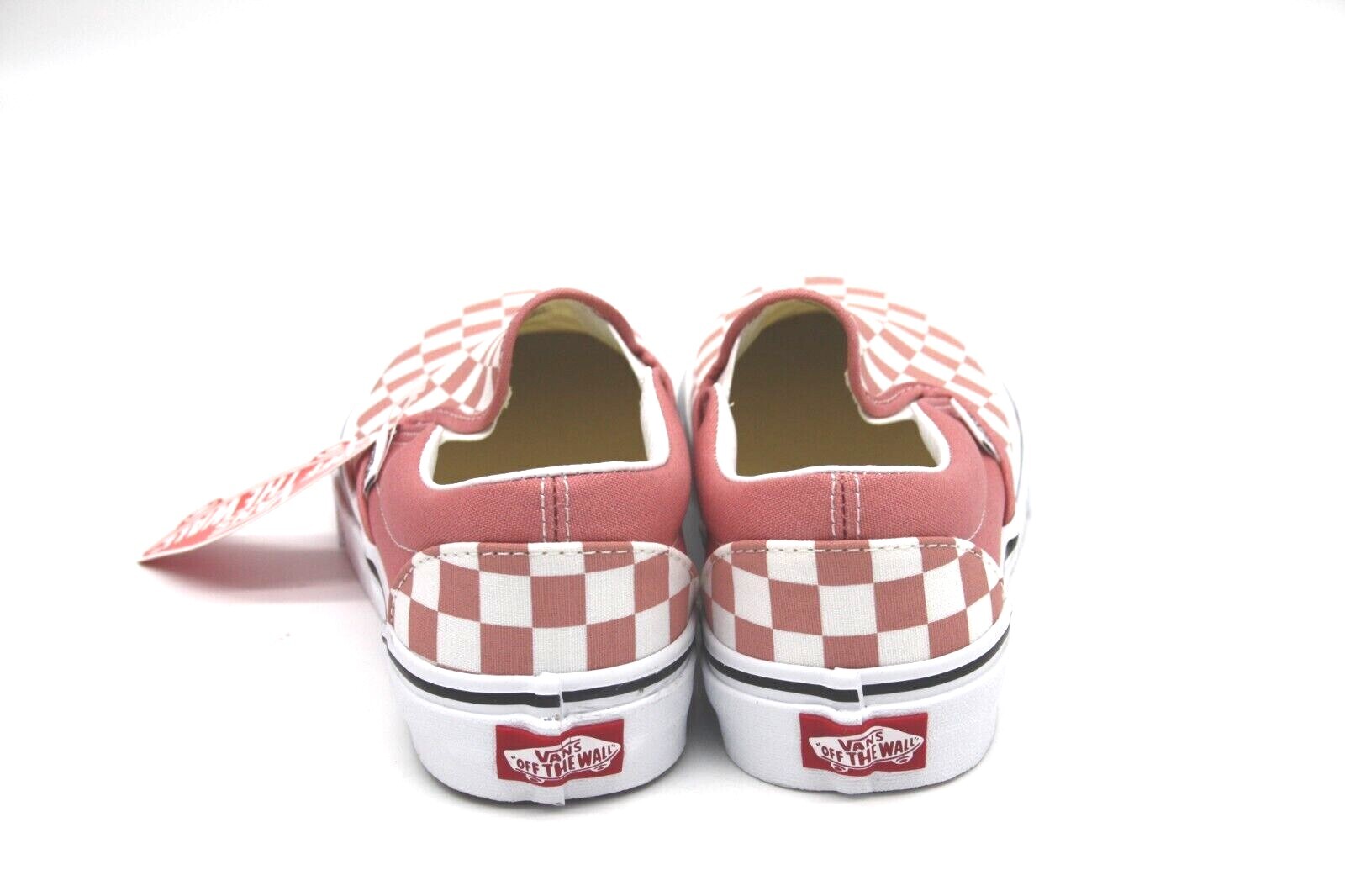Vans Classic Slip On (Checkerboard) Rosette True White Womens SNEAKER