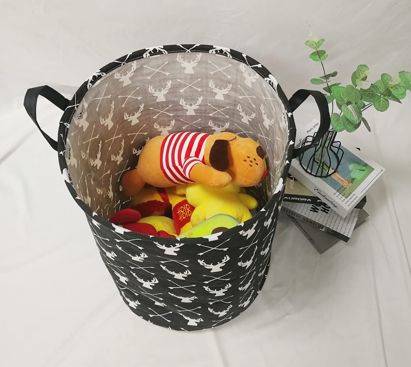 KUNRO Round Laundry Gift Basket Storage Hamper, Clothes Storage Organizer Bin...