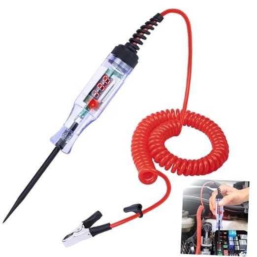 Automotive 5-90V DC Test Light with Voltmeter - Bidirectional Car - Test Light
