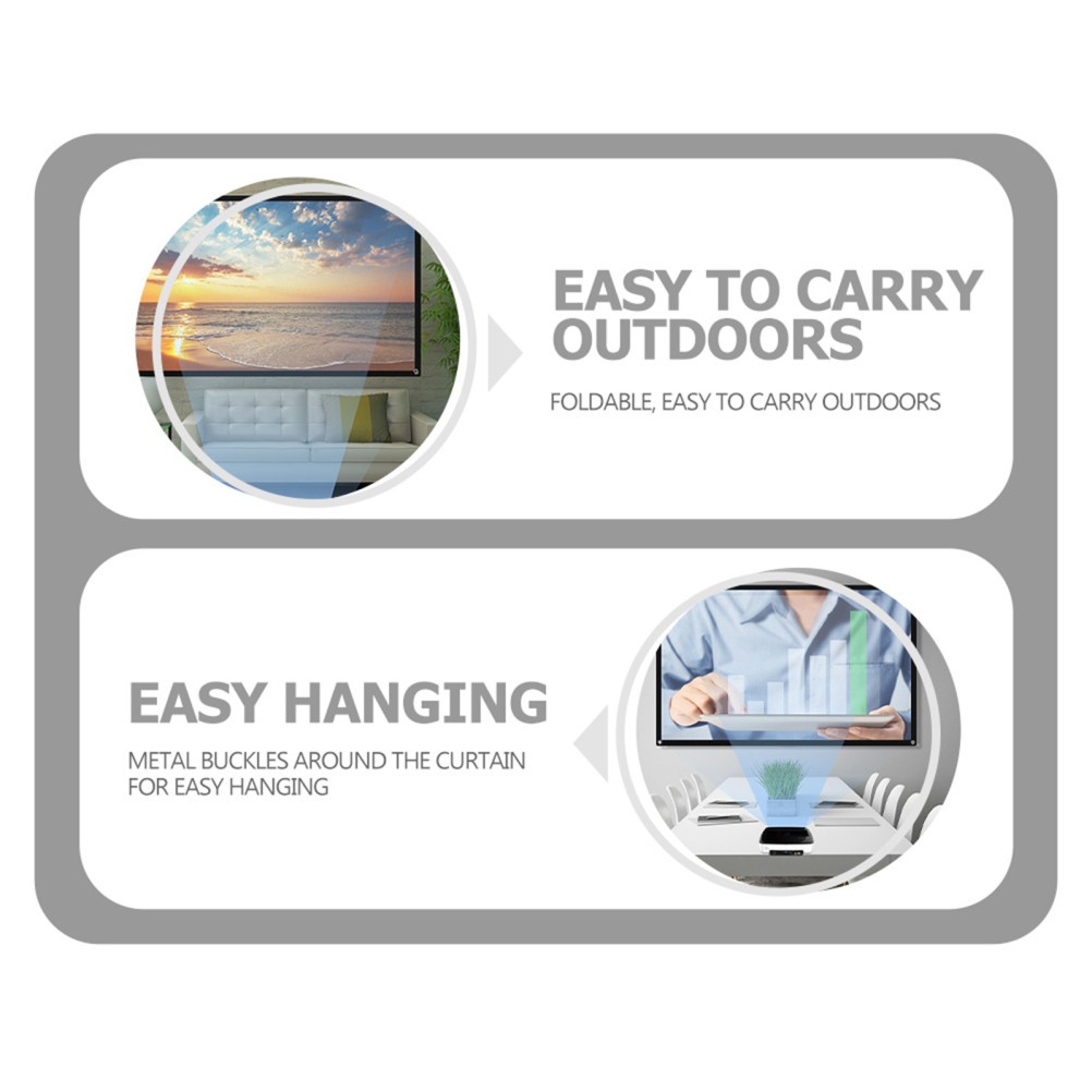 Roll up Projector Screen Portable Folding Outdoor Screens Foldable