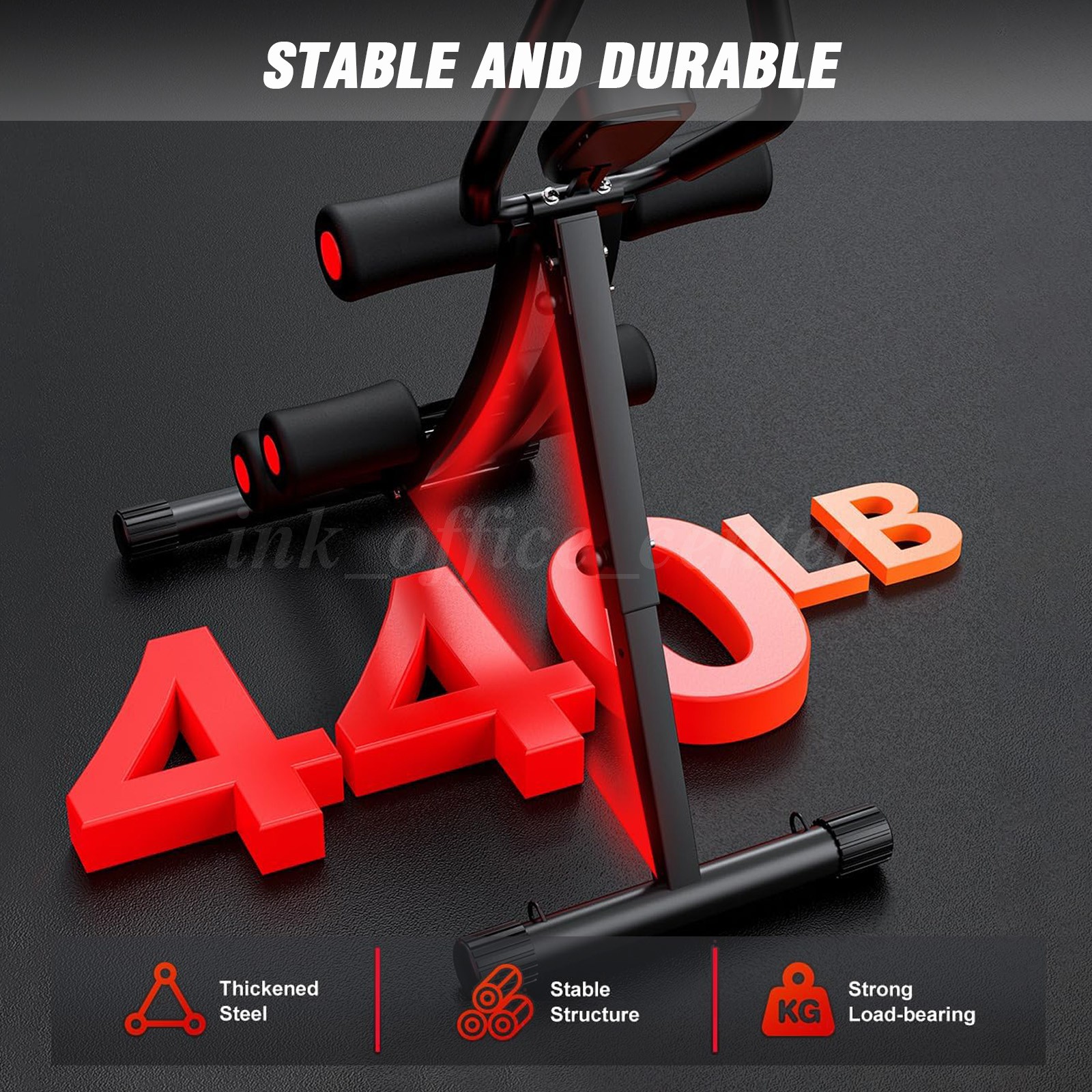 Adjustable Height Single Track Abdominal Trainer Foldable 440lbs Capacity