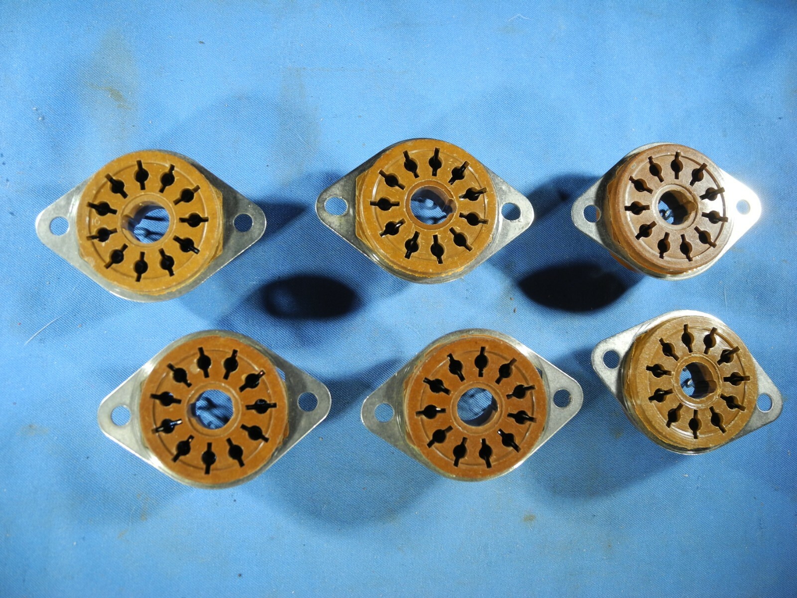 (6) American Phenolic 8-contact Relay Socket Assembly NOS (FREE SHIPPING!)
