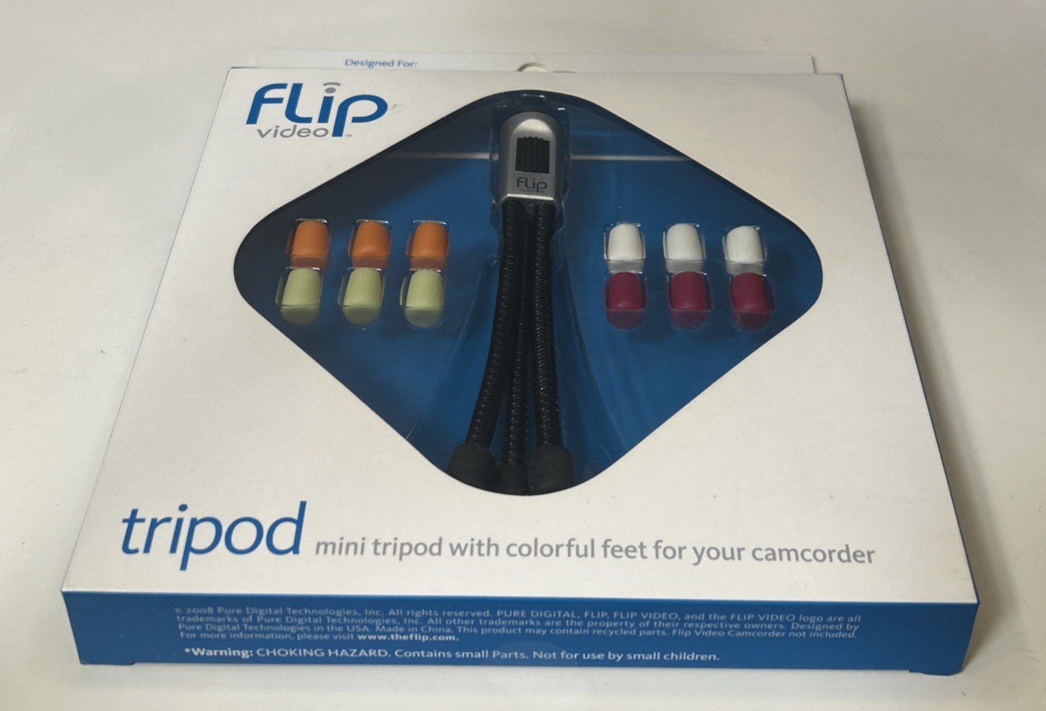 Flip Video Mini Tripod with Interchangeable Feet Pure Digital Tech