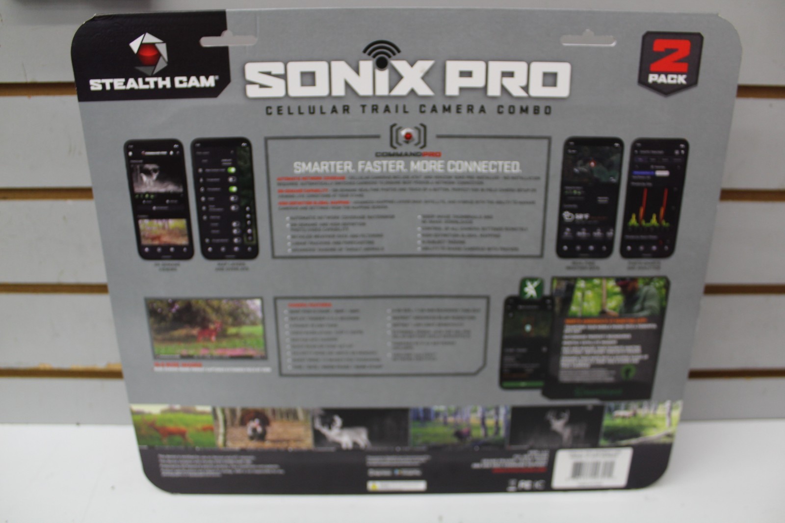 Trail Camera Stealth 2 Pk Sonix Pro 36 MP Cellular Dual Sim 80 ft. Range 32GB SD