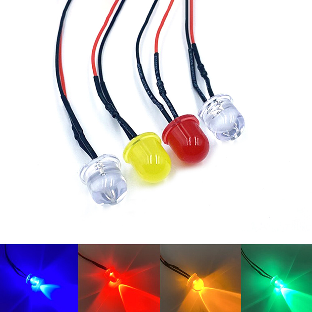 12mm Pre-Wired LED Bulb Light 3V 5V 6V 12V 24V 48V 110V 220V 380V Emitting Diode