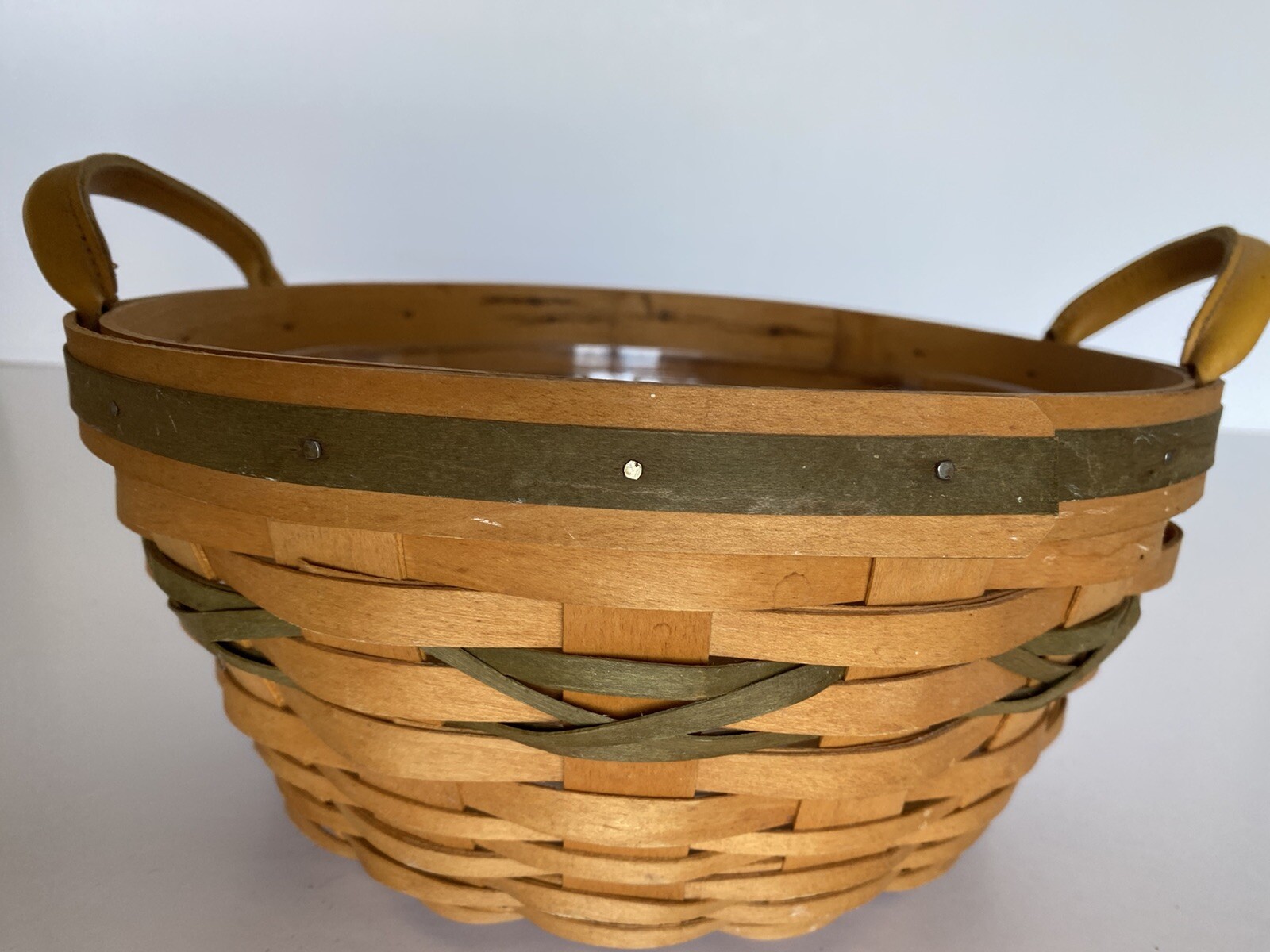 Longaberger 1999 Christmas Collection Popcorn Basket with Plastic Protector