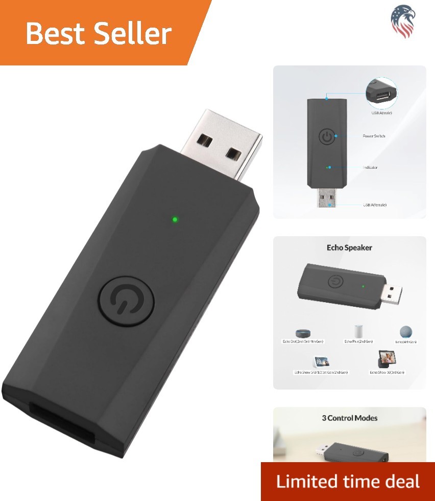 Wireless USB Power Switch Compatible with Alexa for USB Devices 5V 2A