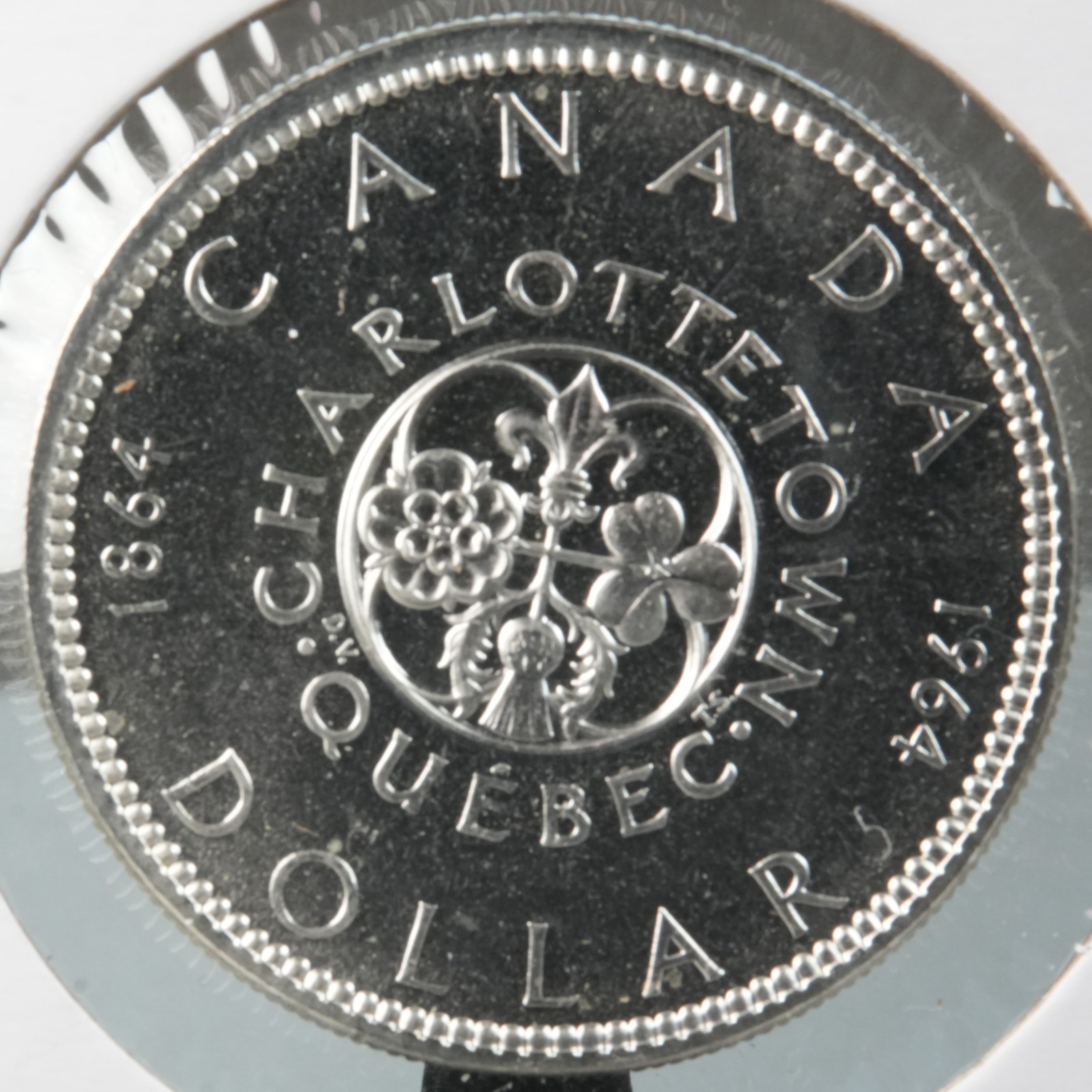 1964 Canada Charlottetown Dollar $1, 80% Silver, .6 oz ASW