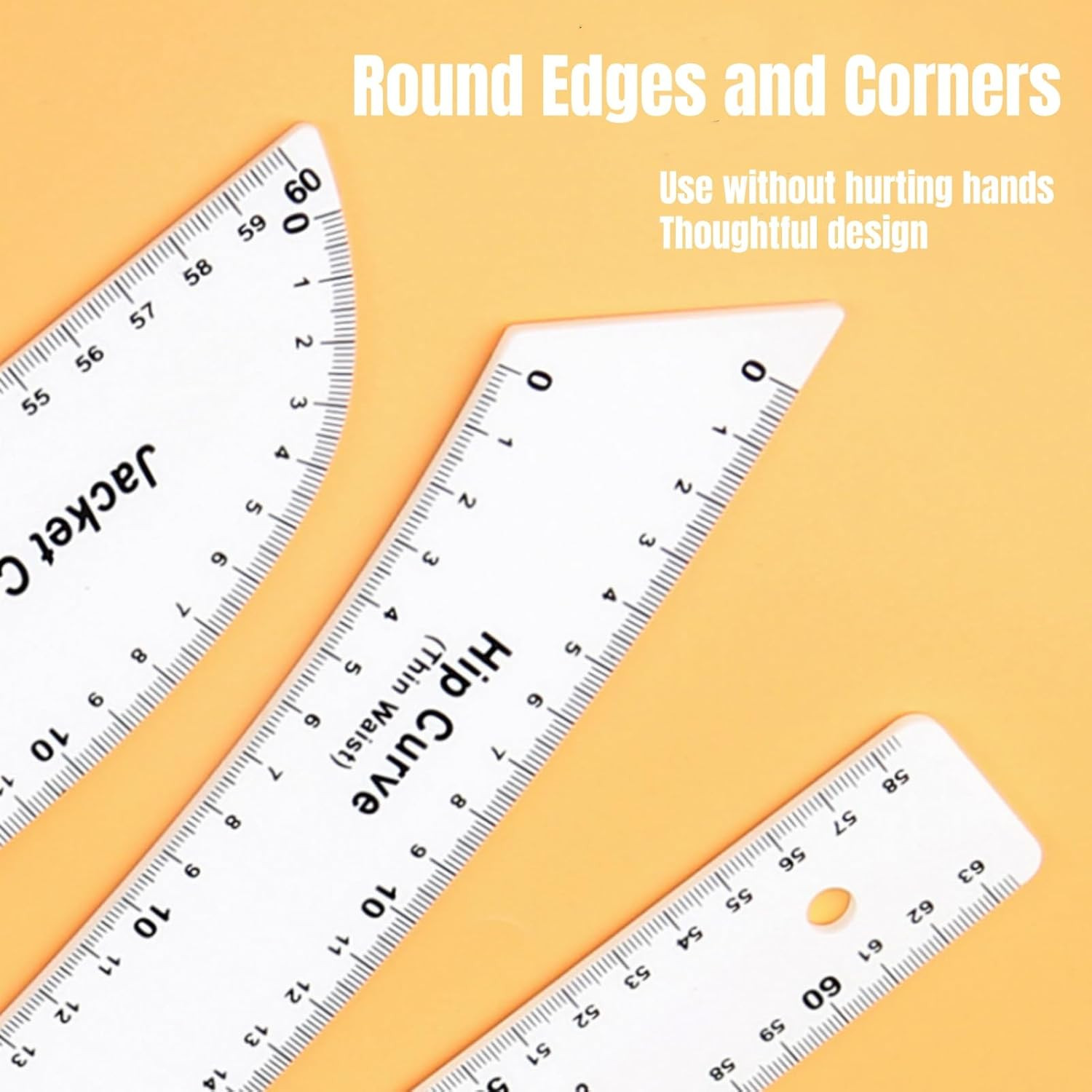 7-Piece Professional Sewing Ruler Set for Tailors and Designers