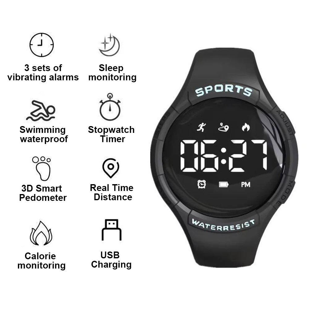 LED Smart Bracelet Multifunctional Fitness Wristband Sport Bracelet Waterproof
