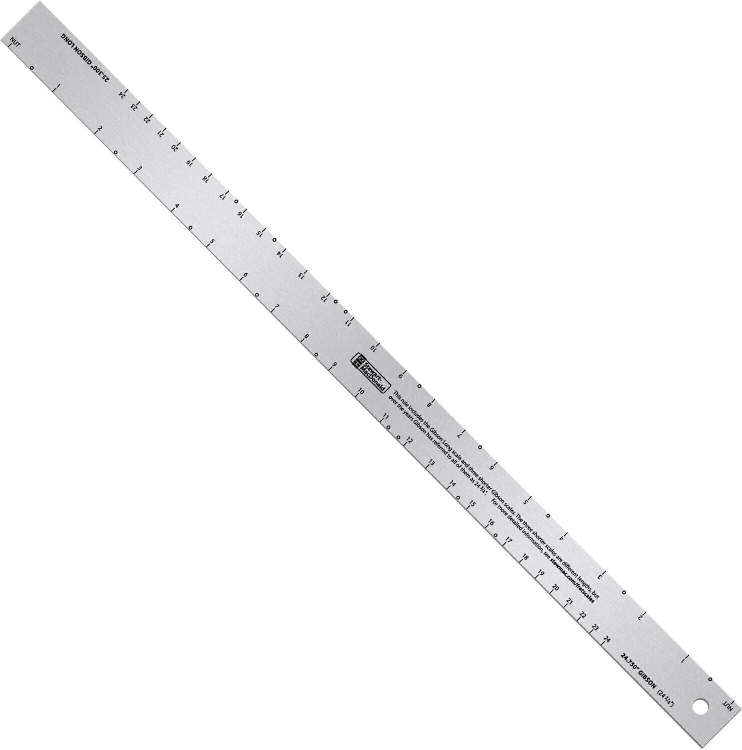StewMac Fret Scale Rule, with 4 Common Compatible with Gibson Guitar Scales
