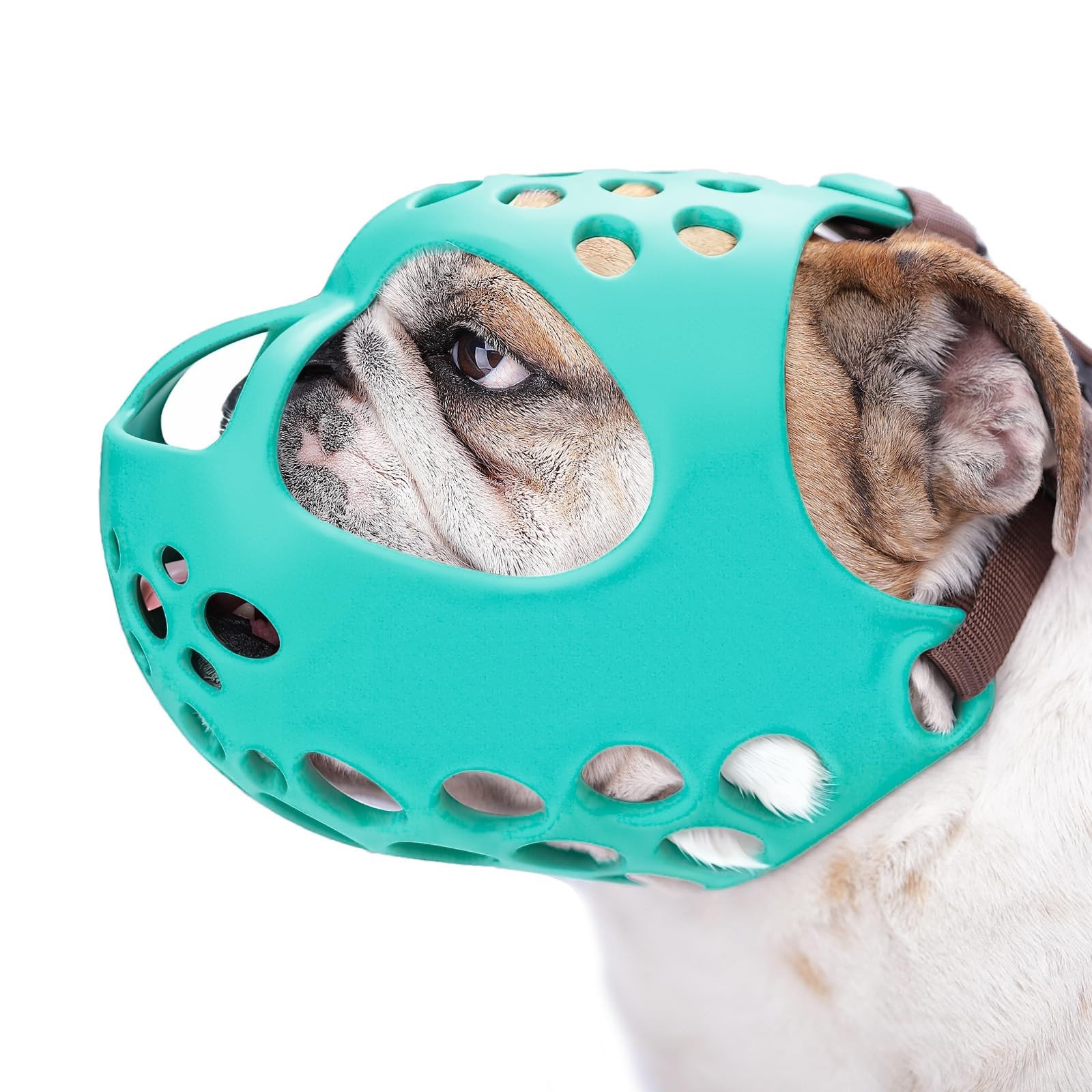 Soft English Bulldog Muzzle Short Snout Dog Mouth Guard Grooming Walking