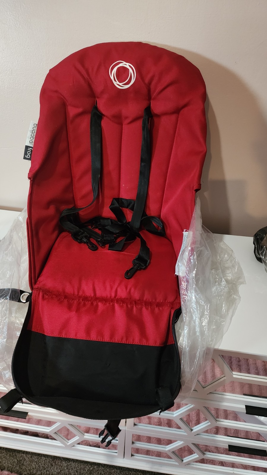 Bugaboo Frog Baby Stroller with Bassinet Attachment — RED , Excellent Condition
