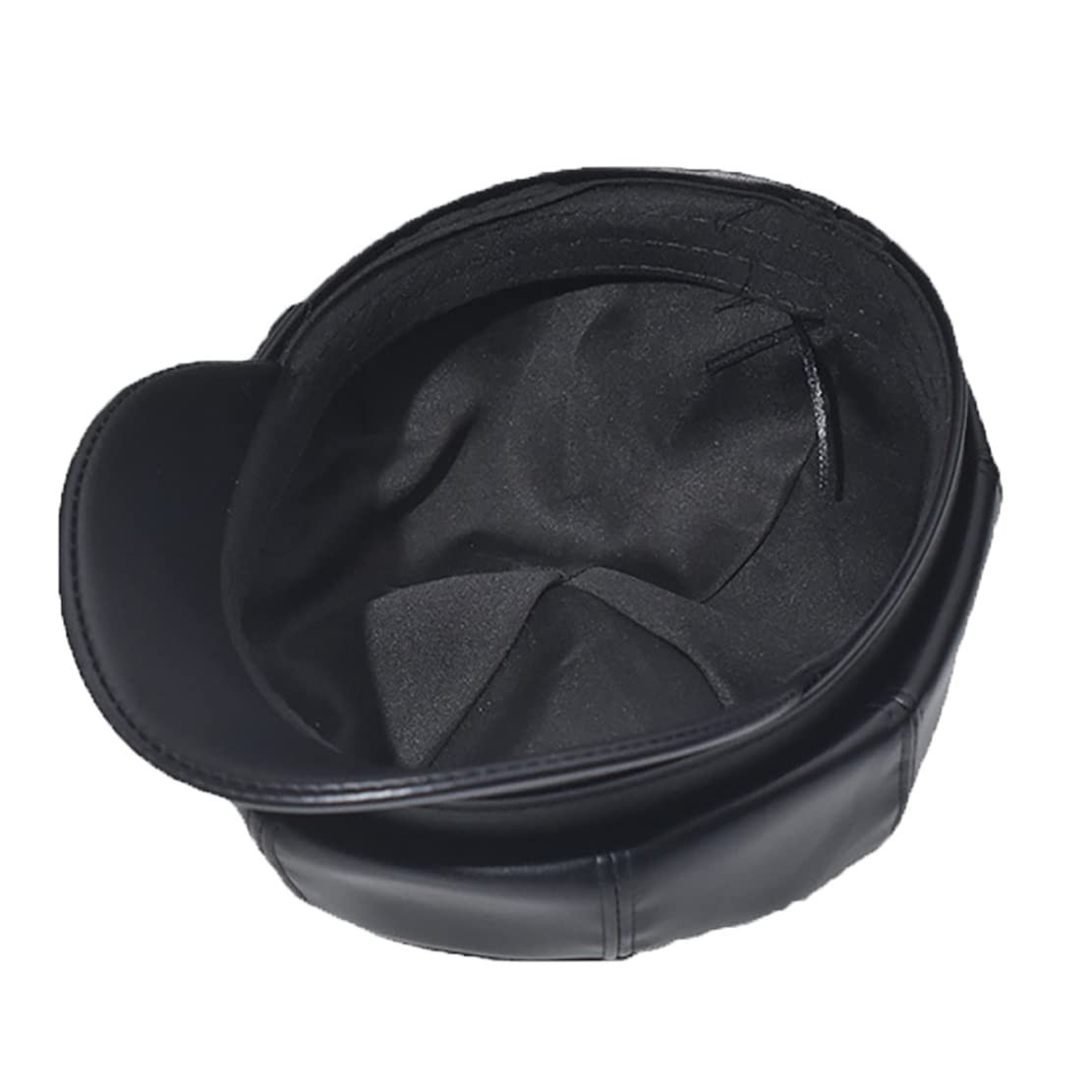Foetest Cap Leather Hat Baseball Cao Casual Sun Solid One Size, Black