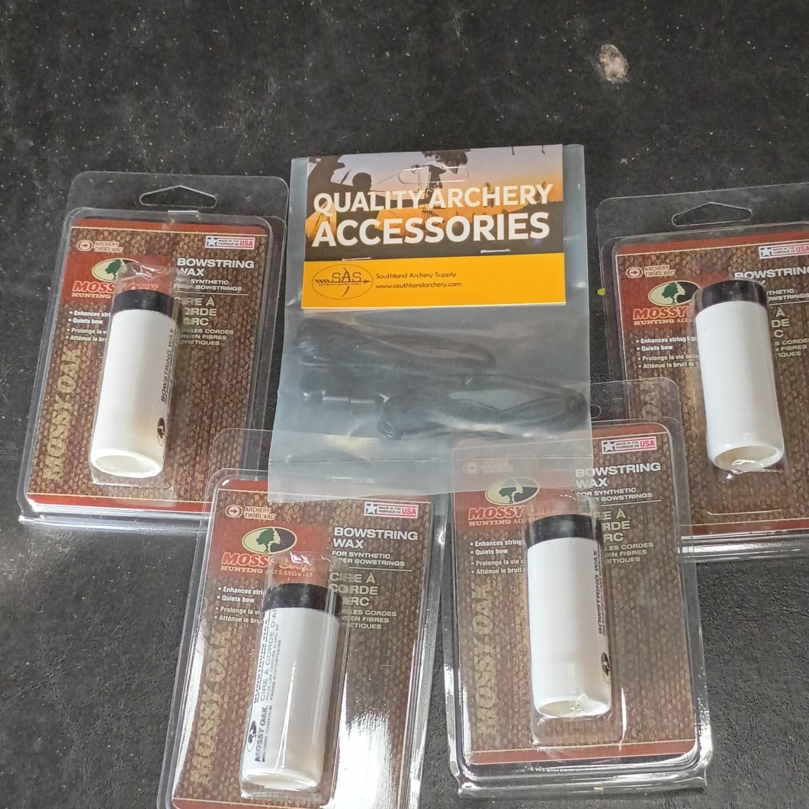 Mossy Oak Bowstring Wax MO-BSW & SAS Replacement Crossbow String w/ Limb Tips