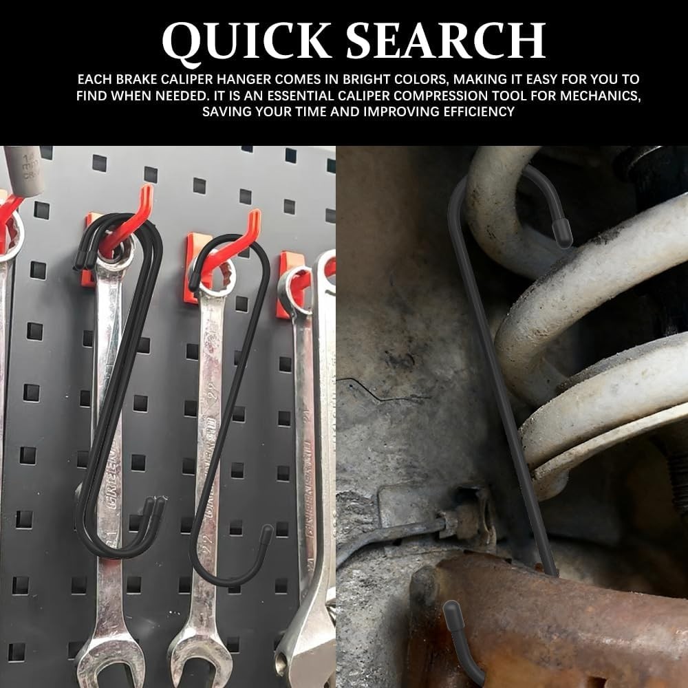 Rust-Proof Brake Caliper Compression Tool with Rubber Tips, 2PCS - Universal Fit
