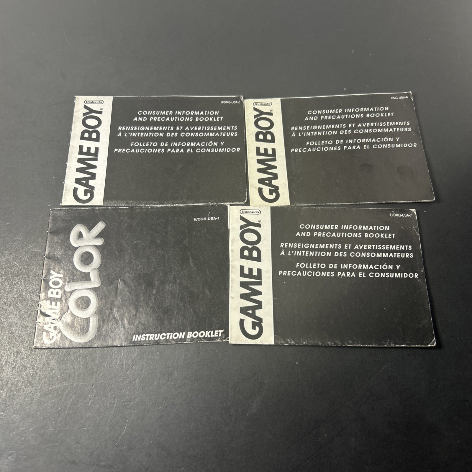 Nintendo GAMEBOY  Instruction Booklet, Consumer Info Lot Of 4