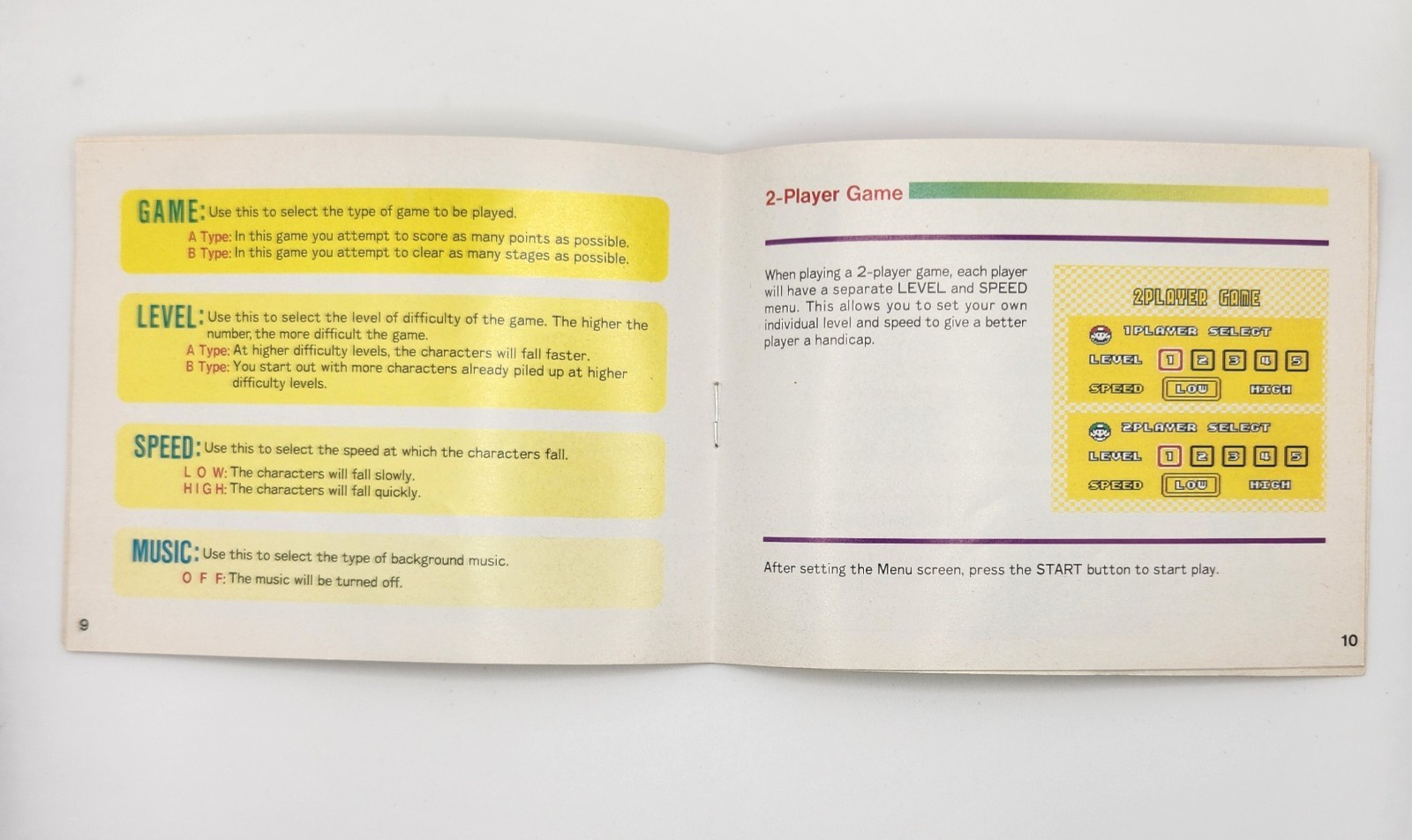 Yoshi Nintendo NES Instruction Manual ONLY