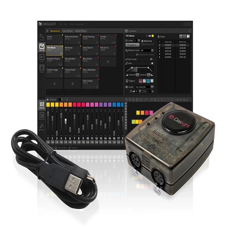 New Stage Lighting Controller Software DMX512 Control Disco light DMX Controller