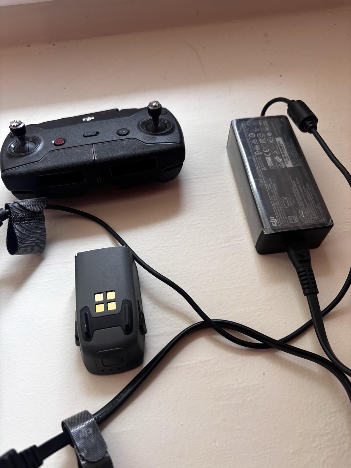 DJI Spark Blue Quadcopter Drone w/ Camera Remote Controller Battery Charger