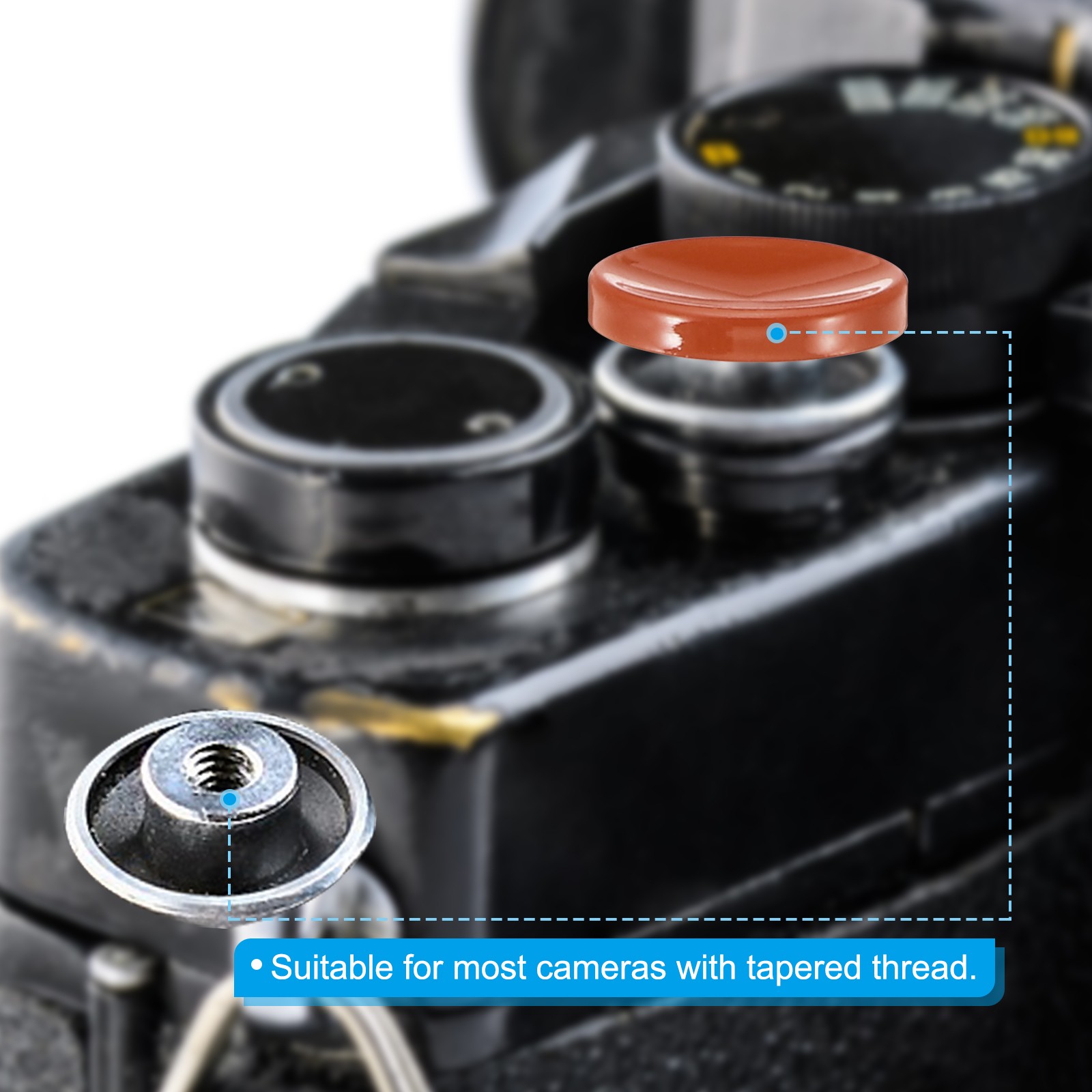 Camera Shutter Button 3pcs Shutter Release Button Concave,Black White Yellow
