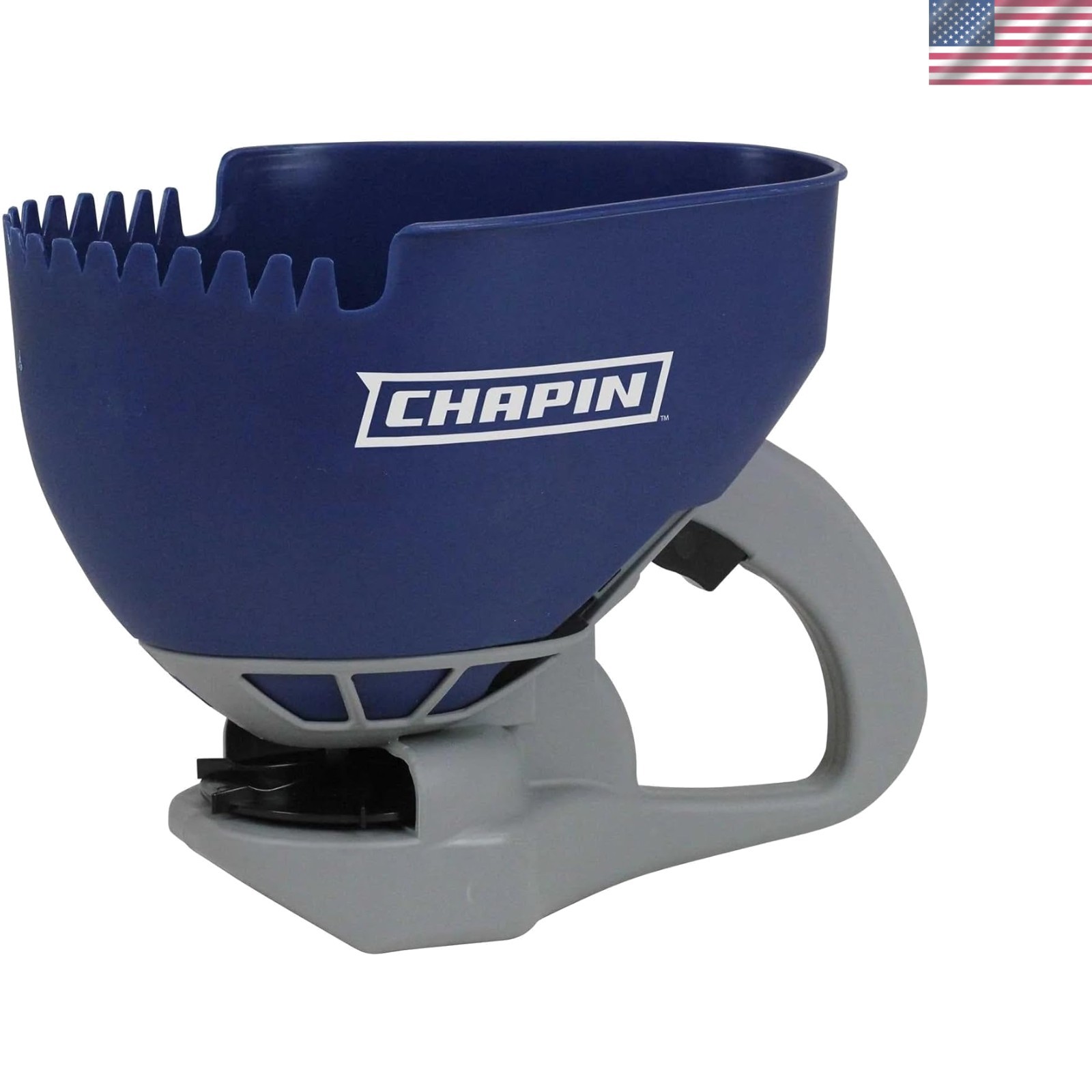 Compact Chapin Spreader with Toothed Scoop - Perfect for Steps and Sidewalks
