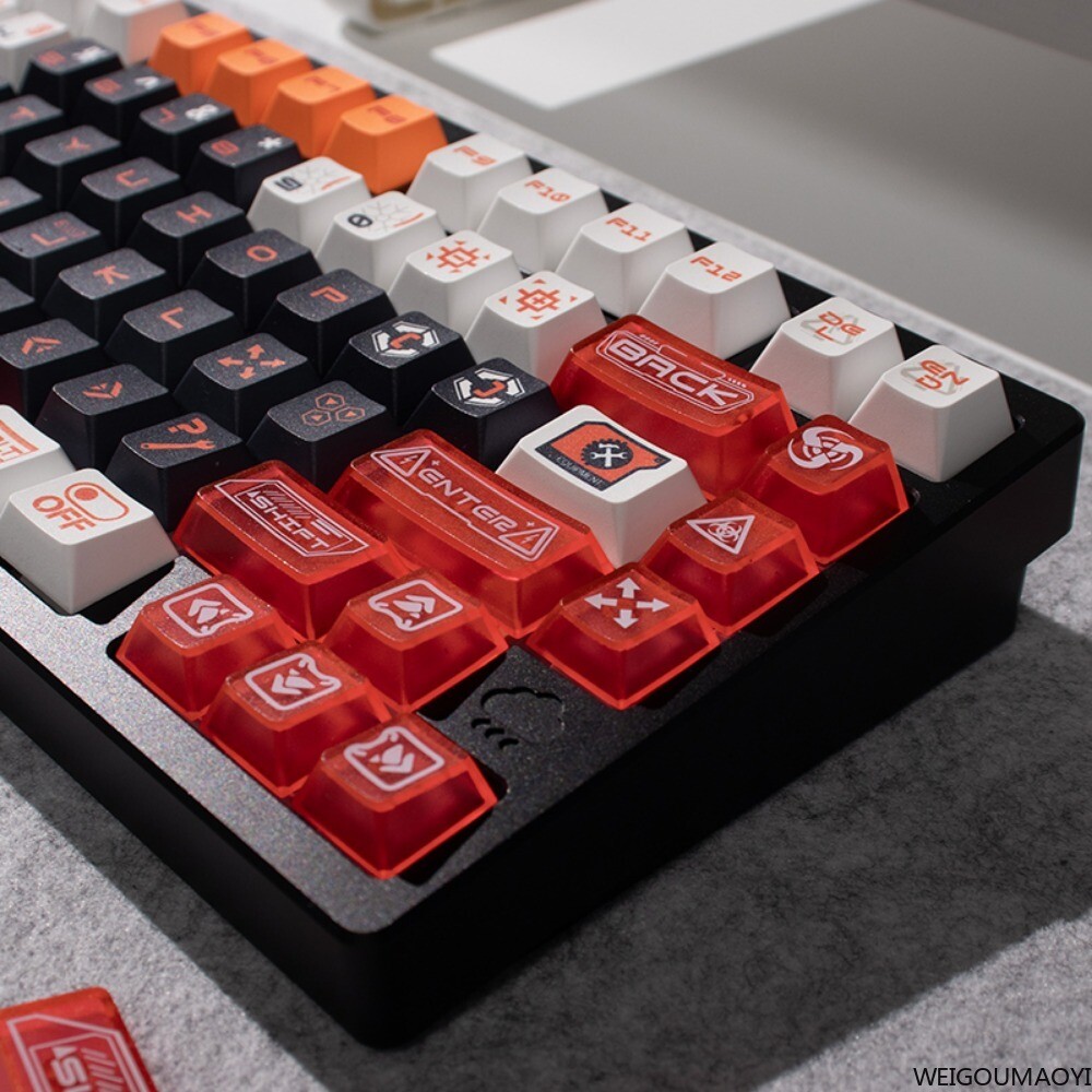 DIY PBT Cyberpunk Mechanical Future Keycaps Cherry Profile Set for Cherry MX