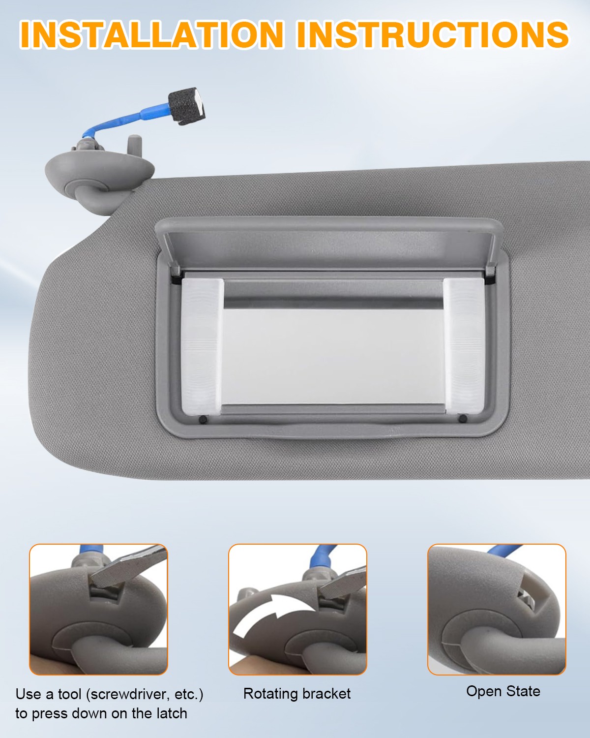 2Pcs Left&Right Sun Visor W/ Lights&mirror for Honda CRV 2017-22 83280TLAA12ZB