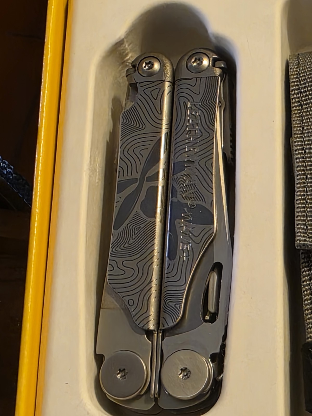 RARE Custom Shop Leatherman Wave Plus Multi-Tool Black & Silver Design New Nice