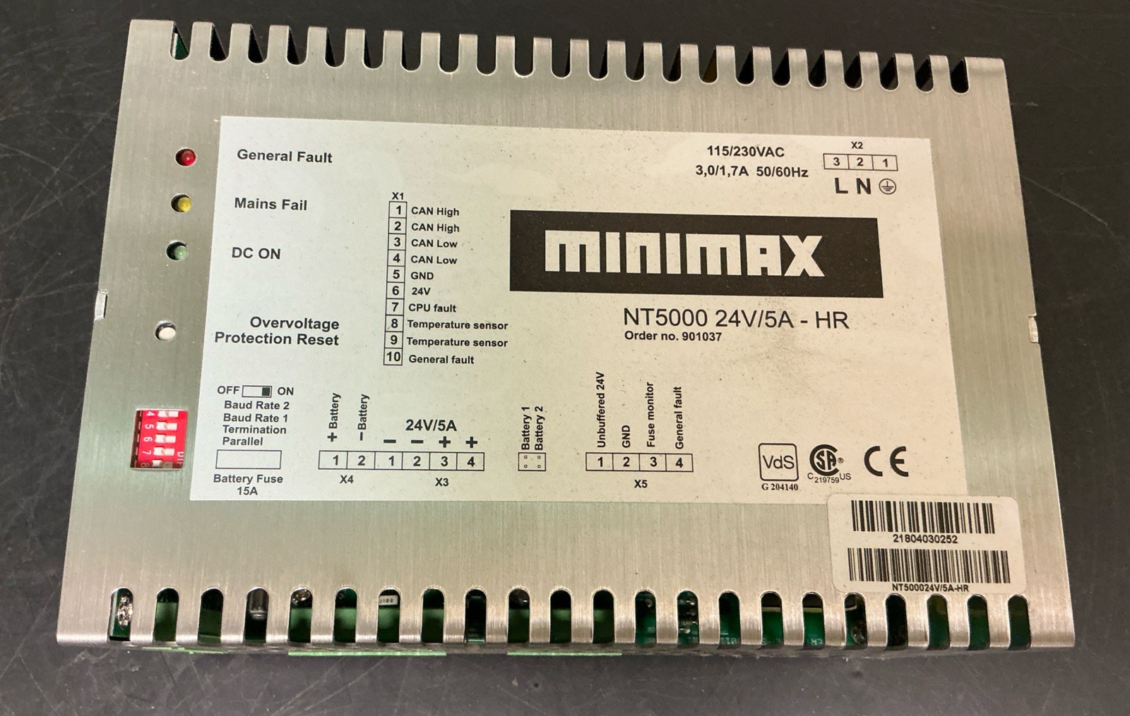 MiniMax Power Supply NT5000 24V/5A-HR