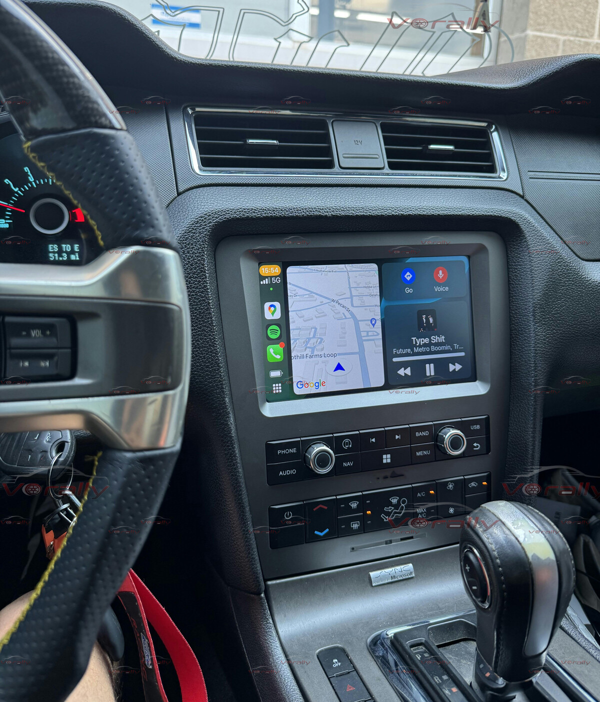 For 2010-2014 Ford Mustang Car Radio Stereo, Wireless Apple CarPlay Android Auto