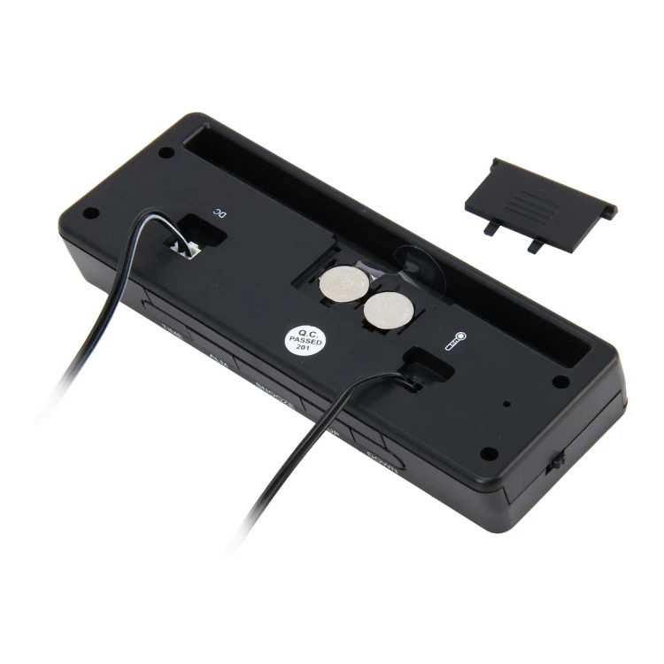 Digital Car Thermometer Voltage Meter Luminous Clock Tester Detector Multi-func