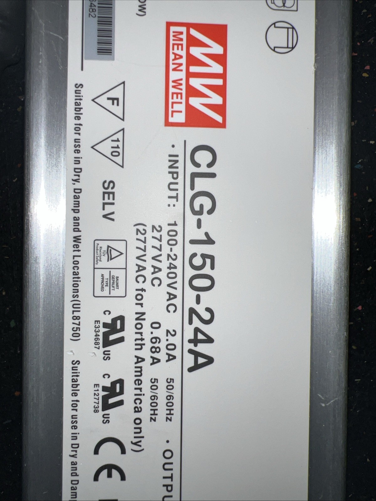 New In Box MEANWELL ELG-150-24A = CLG-150-24A Power Supply LED Driver