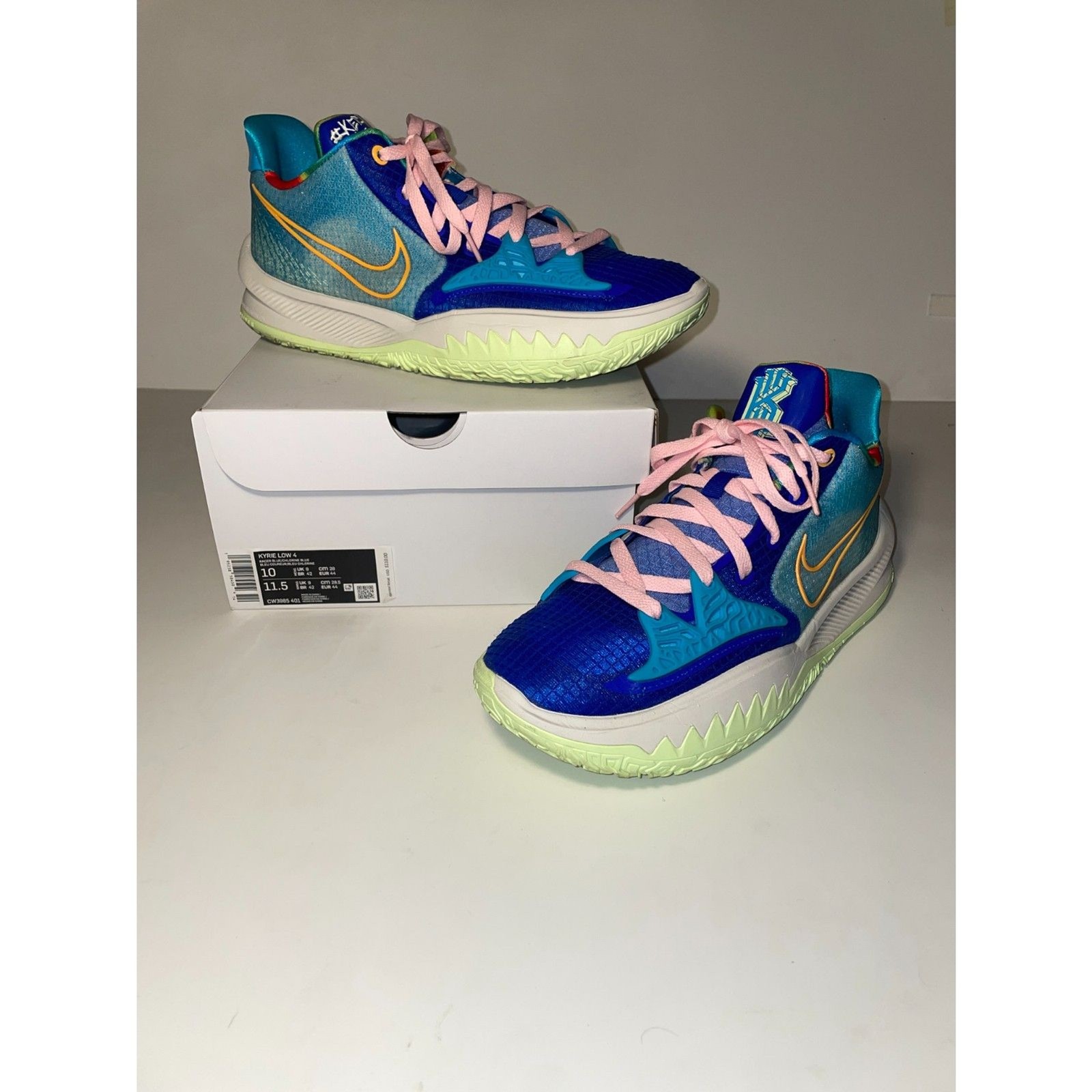 Nike Kyrie Low 4 "Keep Sue Fresh" Dynasty Racer Blue CW3985-401 Size 10 + OG Box