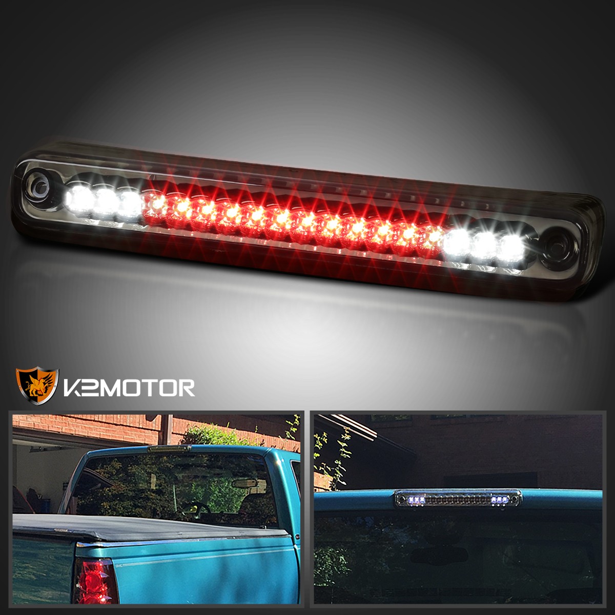 Smoke Fits 1994-2000 Chevy GMC C/K 2500 3500 LED 3rd Third Brake Light Lamp 1PC