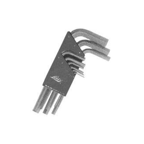 Lisle 42300 Metric Hex Key Set, Heat Treated Alloy Steel, Short Arm, 1.5 mm to