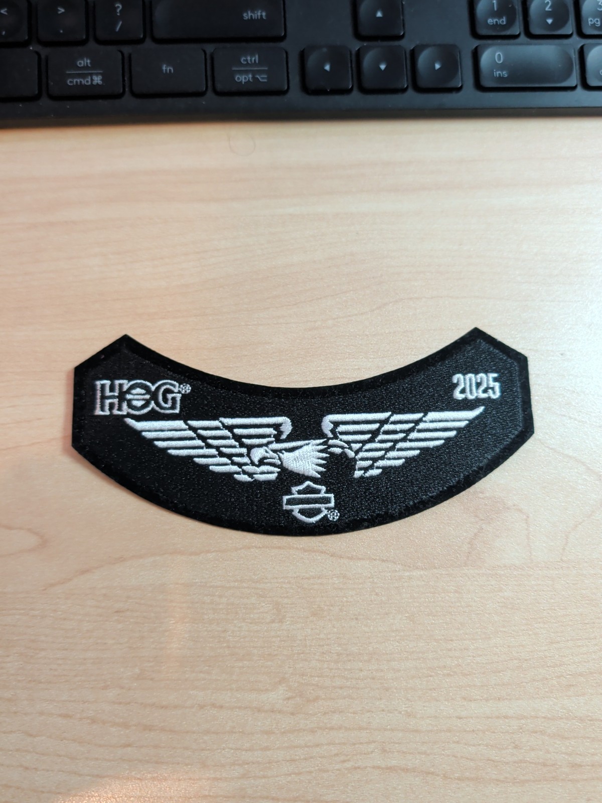 NEW 2025 HOG Harley Davidson Owners Group Patch Badge Black Wings