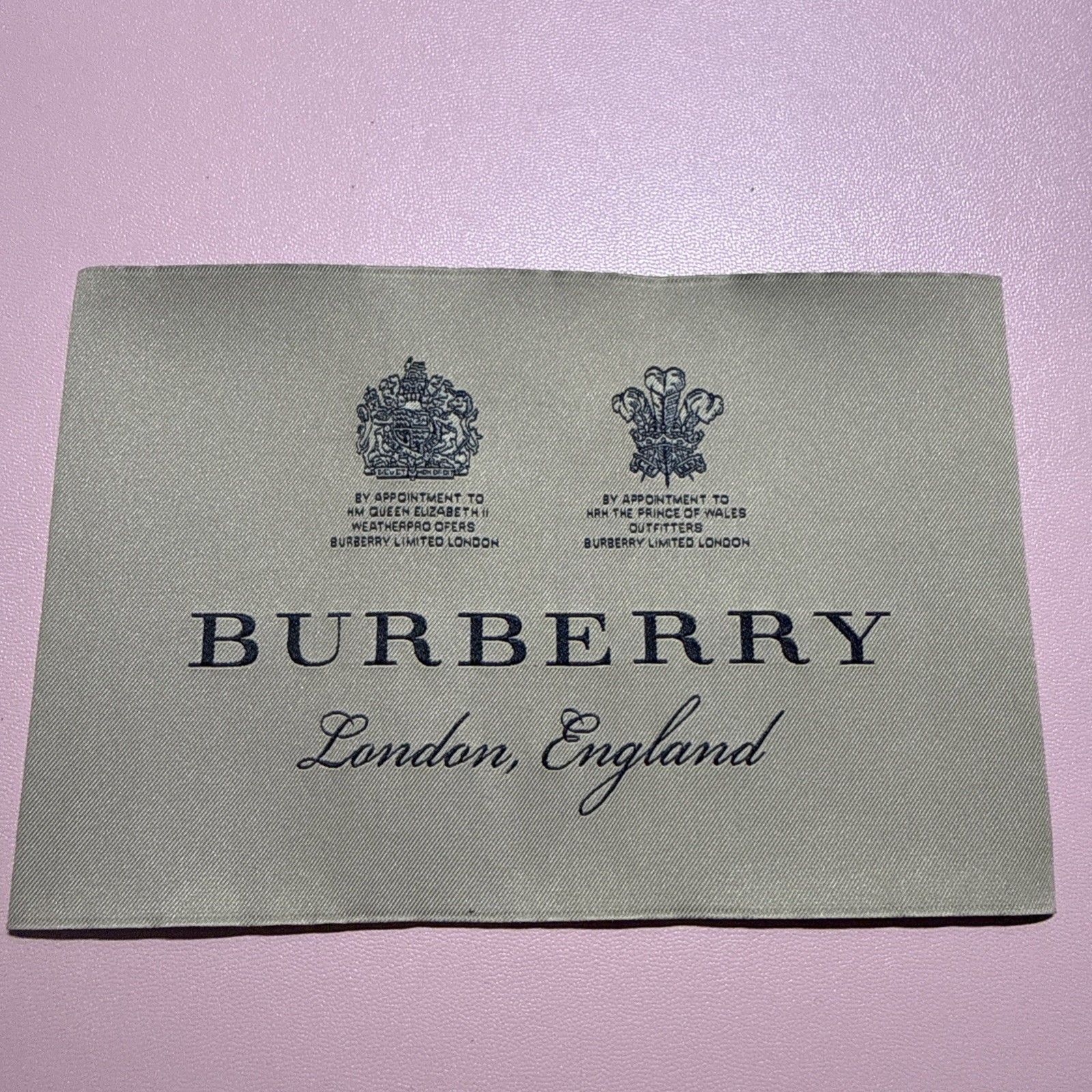 BURBERRY 1  Designer Tag LABEL Replacement Sewing Accessories 14 X 9.5 cm