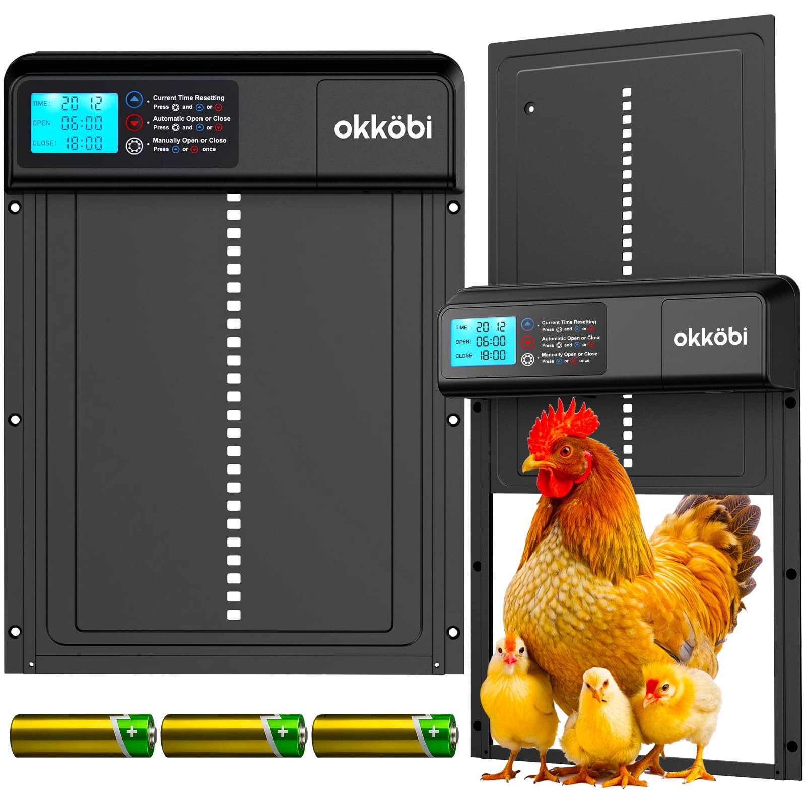 Automatic Chicken Coop Door – Coop Door Lite – Battery Powered (3X AA Included)