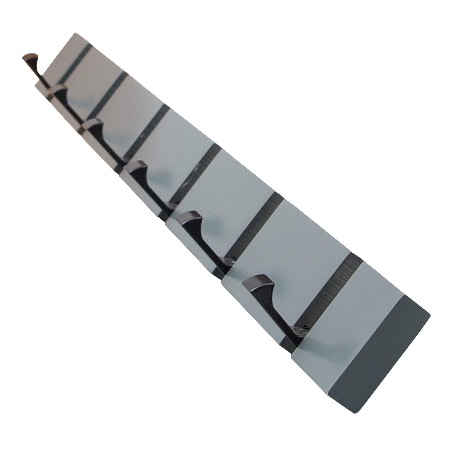 Grey Modern Wall Mounted Coat Rack, Folding Hooks, Sleek Space-Saving Hanger ...