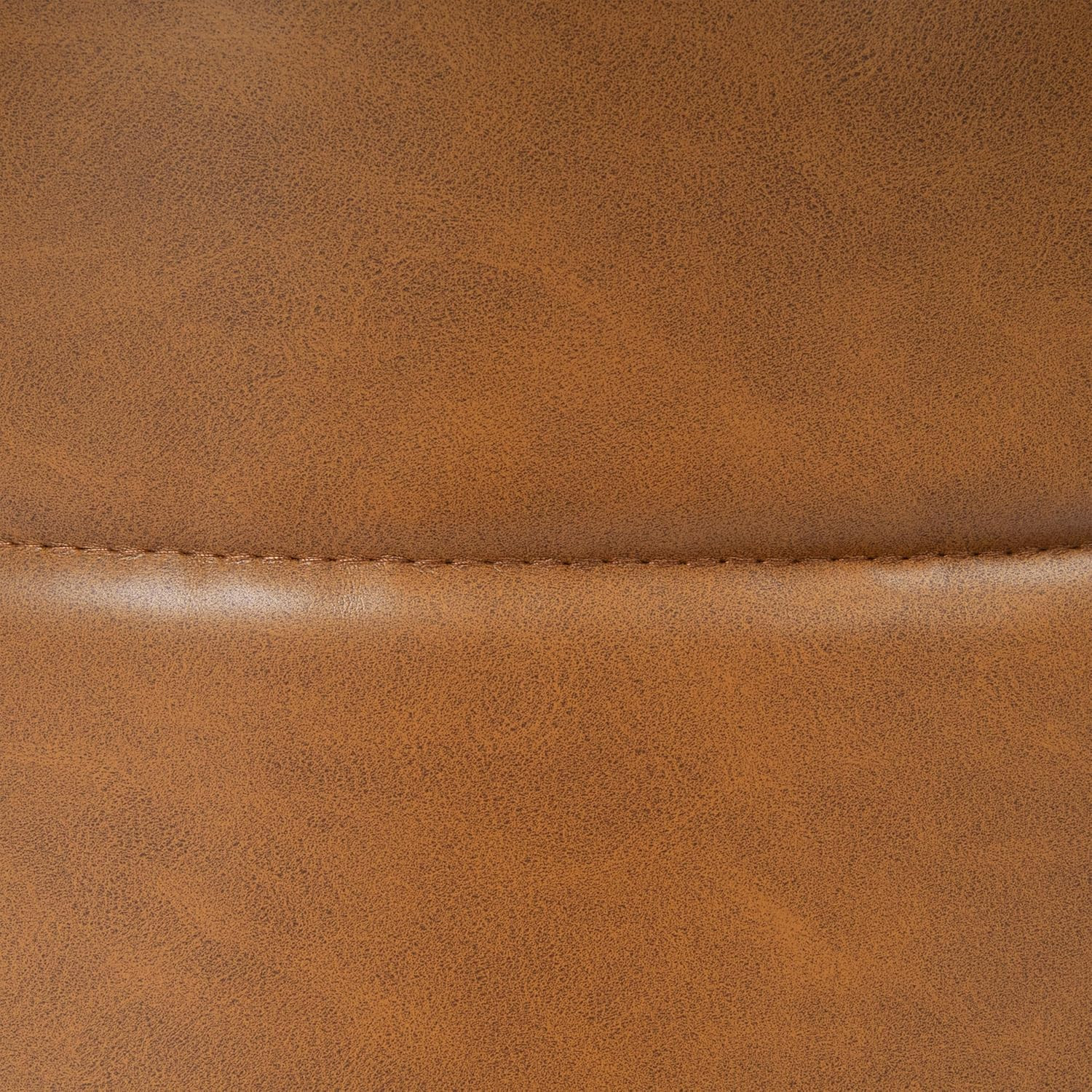 Upholstered Faux Leather round Ottoman (No Lid, Seat Only) | Home Décor | Foot