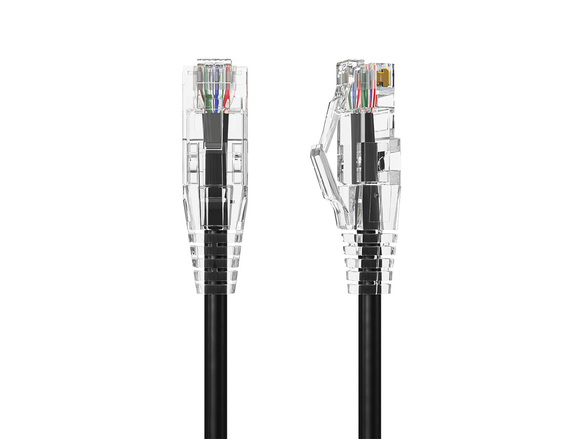 14ft Slim Cat6 Ethernet Cable Thin 28AWG Snagless RJ45 for Gaming PS5 TV, Black