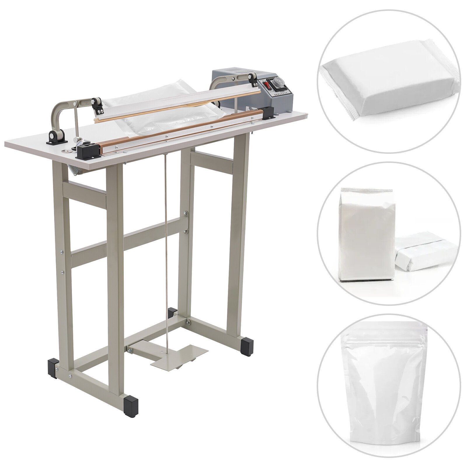 22.83" Foot Pedal Impulse Sealer heat sealing machine,Plastic Bag sealer AC110V