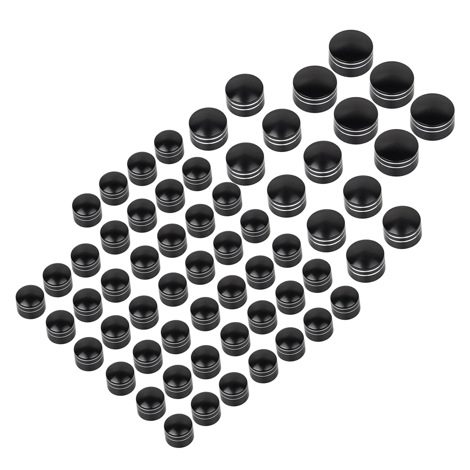 CNC Black Motor Engine Bolt Cover Caps 62PCS For Harley Electra Glide Road King