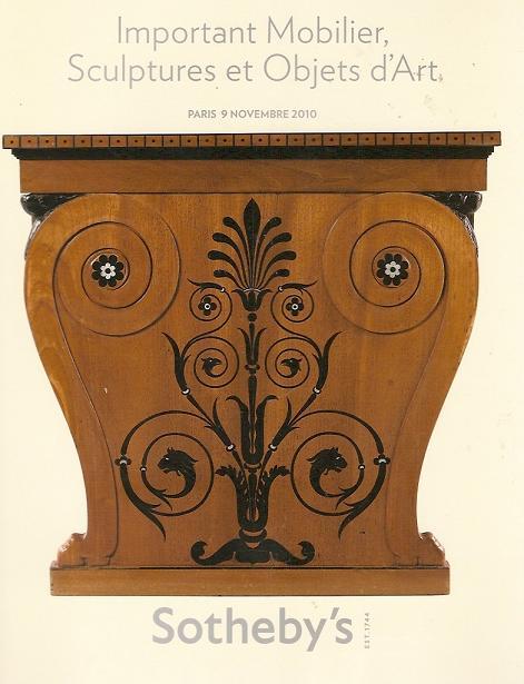 Sotheby's Imp Mobilier Sculptures Objets d'Art Auction Catalog Nov 2010