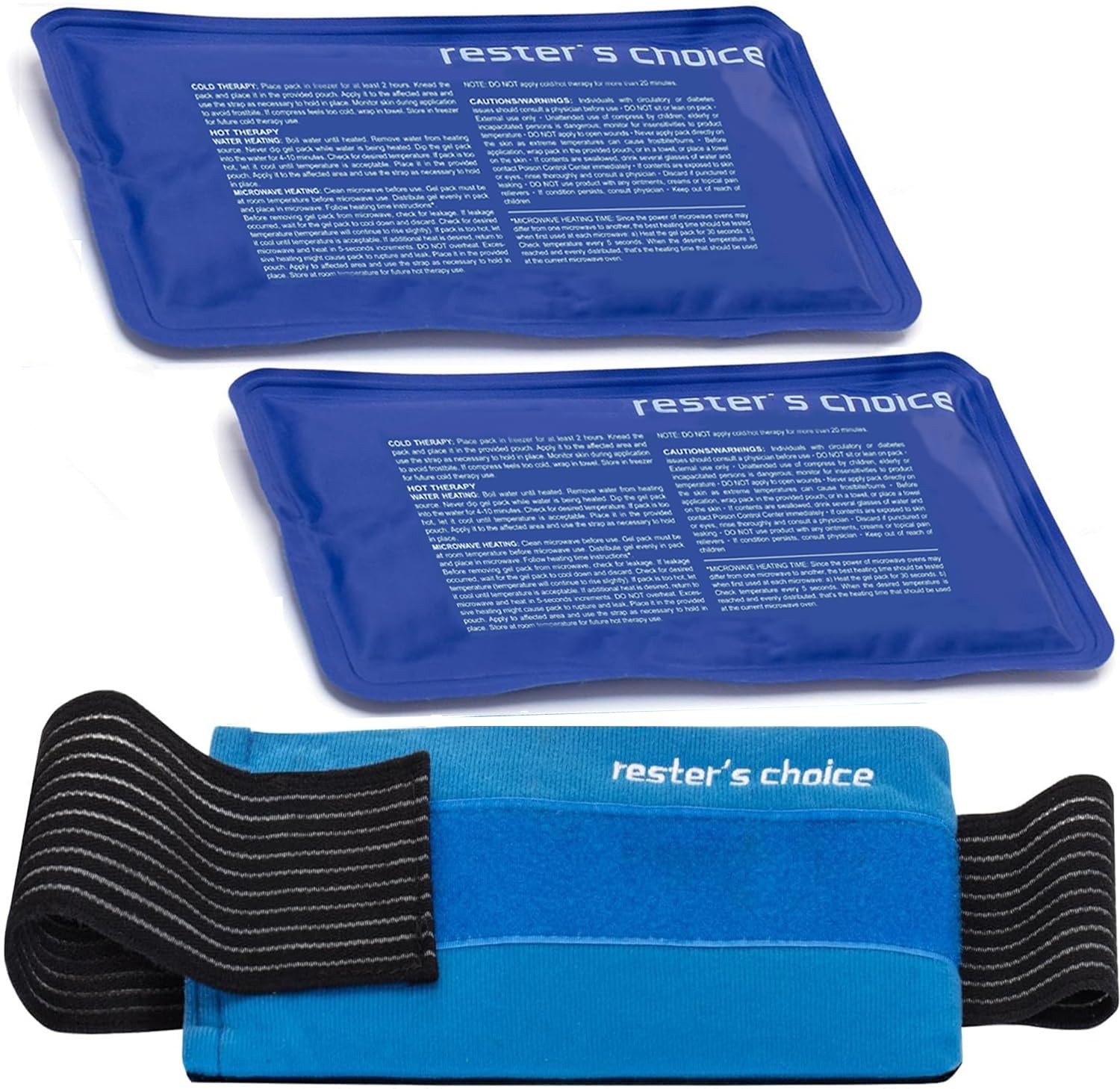 2 Soft Gel Ice Packs for Injuries Reusable with Extra Comfy Adjustable Cold Pack